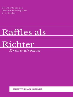 cover image of Raffles als Richter